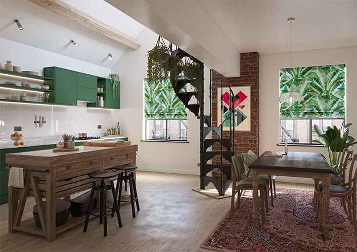 Rodeo Drive, Jade - Motorised Roman Blind - Image 6